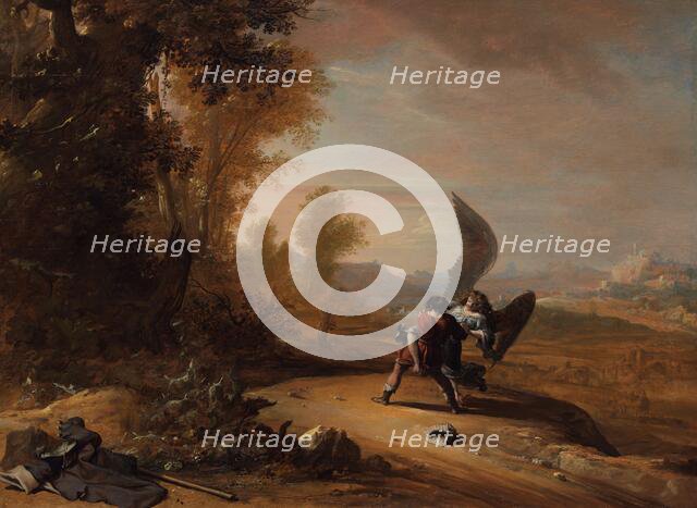 Jacob Wrestling with the Angel, 1639. Creator: Bartholomeus Breenbergh.