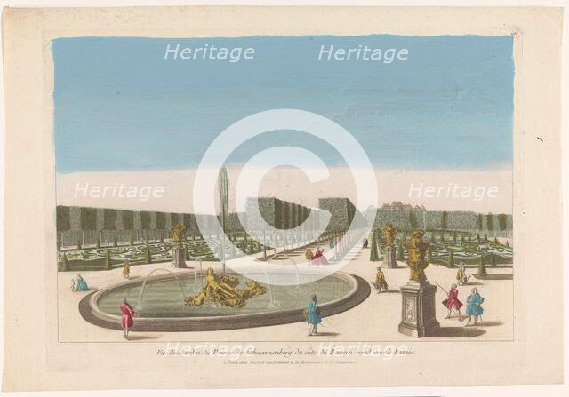 View of the fountain of the garden of the Palais Schwarzenberg in the vicinity..., 1700-1799. Creator: Anon.