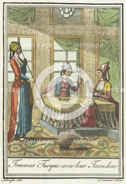 Costumes de Différents Pays, 'Femmes Turque Avecleur Tanndour', c1797. Creator: Jacques Grasset de Saint-Sauveur.
