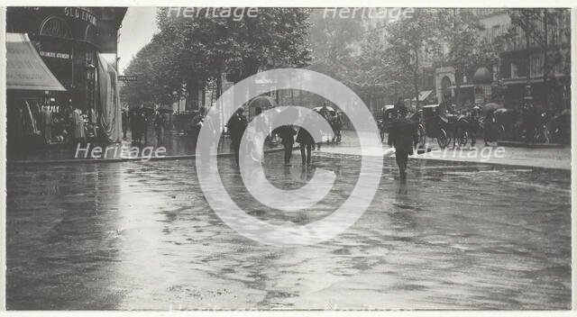 A Wet Day on the Boulevard, Paris, 1894, printed 1918/32. Creator: Alfred Stieglitz.