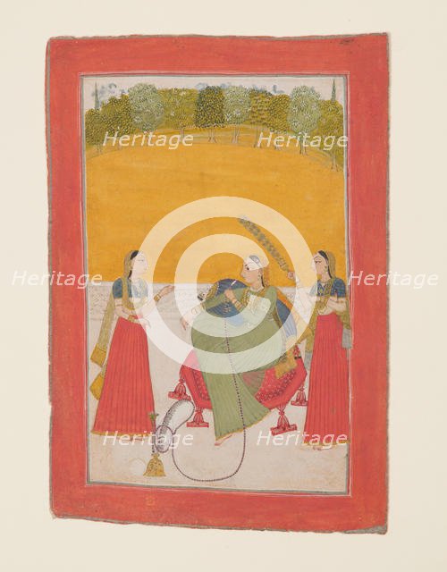 Lady on a Terrace, 18th century. Creator: Unknown.