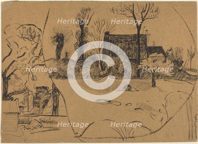 Landscape at Pont-Aven, c. 1888. Creator: Paul Gauguin.