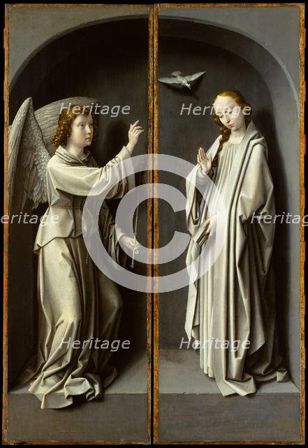 Archangel Gabriel; The Virgin Annunciate, ca. 1510. Creator: Gerard David.