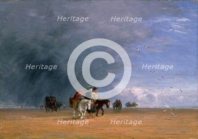 Crossing the Sands, 1848.  Creator: David Cox the elder.