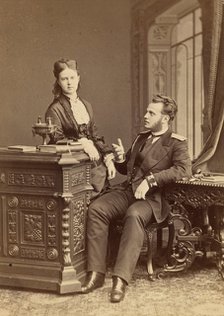 Portrait of Grand Duchess Maria Alexandrovna of Russia (1853-1920) and Grand Duke Alexei Alexandrovi