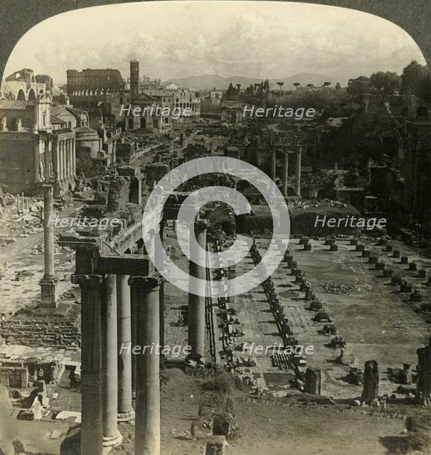 'The Roman Forum, southeast from the Capitol, Rome, Italy', c1909. Creator: Unknown.