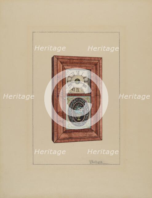 Clock, 1936. Creator: Lawrence Phillips.