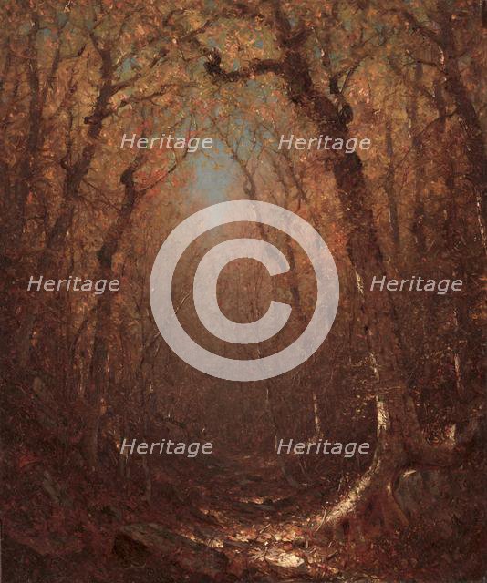 Autumn, a Wood Path, 1876. Creator: Sanford Robinson Gifford (American, 1823-1880).