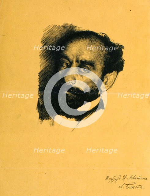 Portrait of the artist Isaak Levitan, 1899.  Artist: Leon Bakst