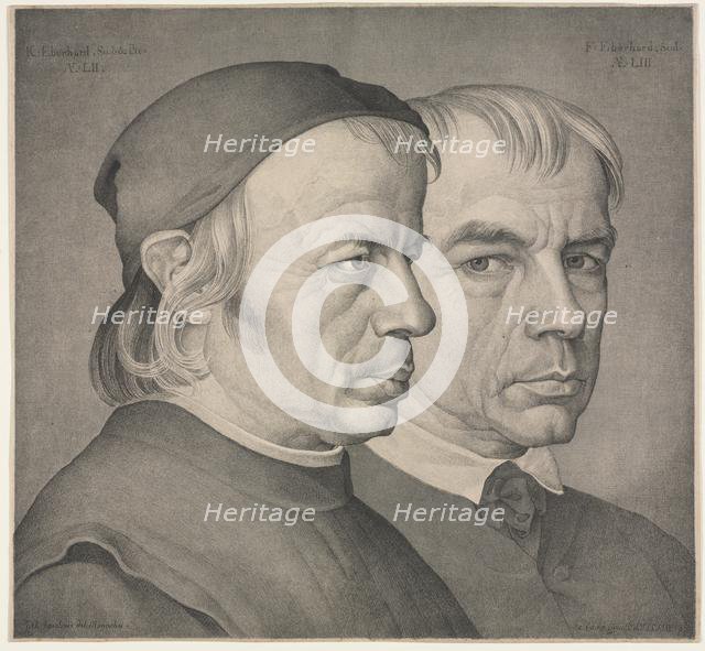 The Brothers Eberhard, 1822. Creator: Johann Anton Ramboux (German, 1790-1866).