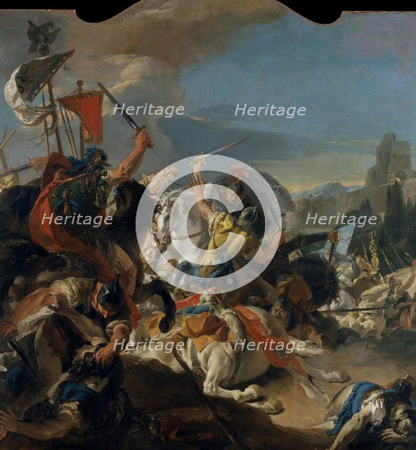 The Battle of Vercellae, 1725-29. Creator: Giovanni Battista Tiepolo.