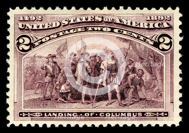 2c Landing of Columbus single, 1893. Creator: American Bank Note Company.
