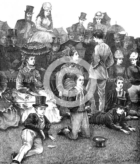 At Lord's Cricket-Ground: the Eton and Harrow match, 1872. Creator: Joseph Swain.