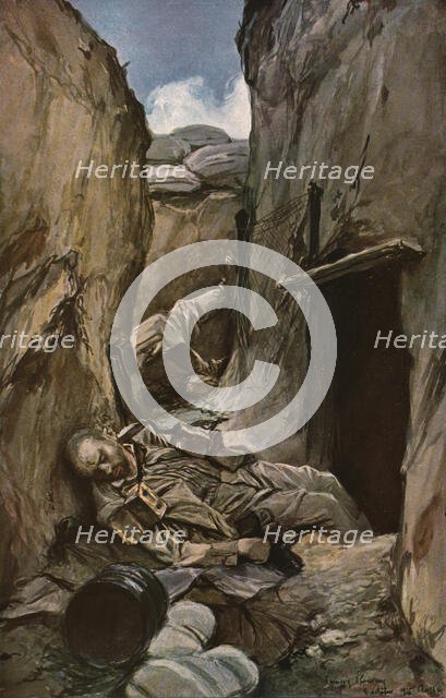 'En Champagne; Tranchee conquise a Perthes (octobre 1915)' 1915. Creator: Francois Flameng.