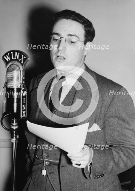 Portrait of William P. Gottlieb, WINX, Washington, D.C., ca. 1940. Creator: Delia Potofsky Gottlieb.