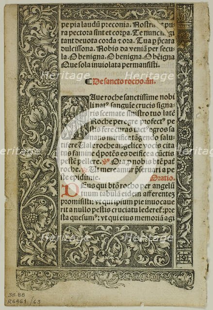 Illustration from Horae, plate 63 from Woodcuts from Books of the XVI Century, 1514. Creator: Unknown.