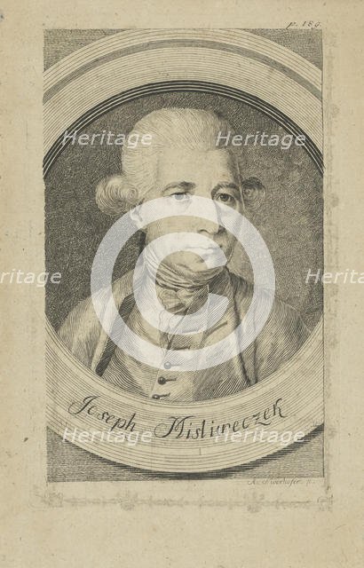 Portrait of the composer Josef Myslivecek (1737-1781) , c. 1780. Creator: Niederhofer, Andreas (active 1776-1782).