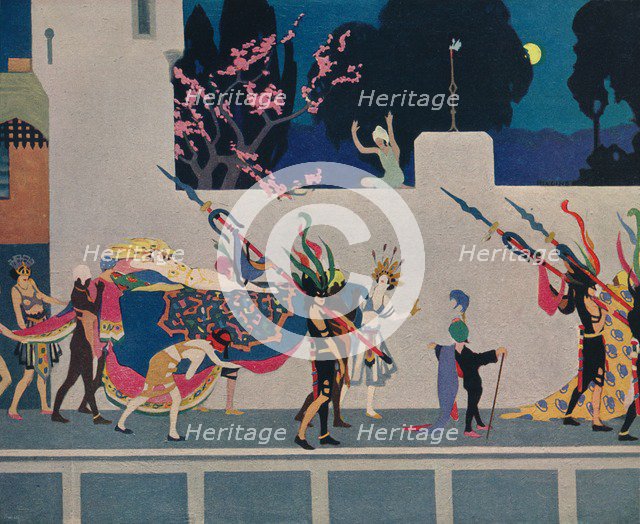 'Almas sees the Princess', c1919, (c1932). Artist: Richard E Higgins.