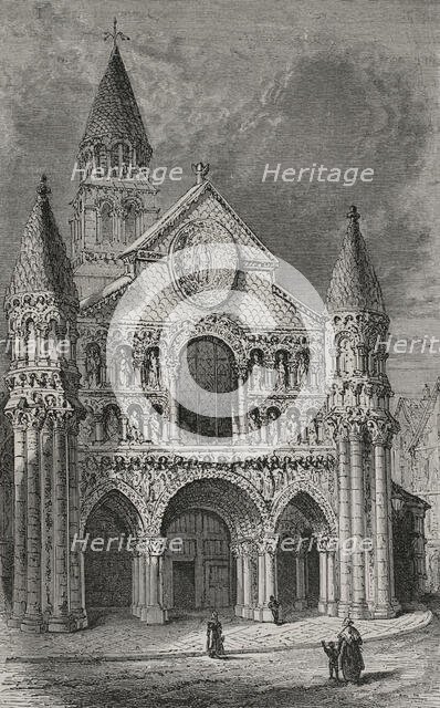 Notre-Dame-la-Grande Church, Poitiers, France, 1877.  Creator: Unknown.