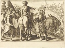 The Troops on the March, c. 1614. Creator: Jacques Callot.