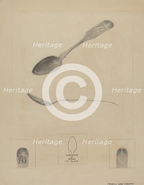 Silver Teaspoon, 1935/1942. Creator: Francis Law Durand.