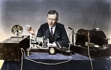Guglielmo Marconi (1874-1937), Italian physicist and radio pioneer. Artist: Unknown.