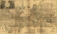 A new & correct map of the whole World, 1719. Creator: Herman Moll.