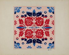 Coverlet (Section), c. 1936. Creator: Cornelius Christoffels.