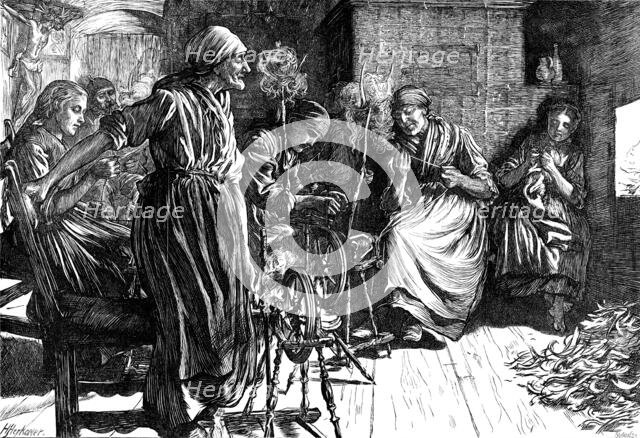 A winter evening in the Bavarian Tyrol, 1871. Creator: Joseph Swain.