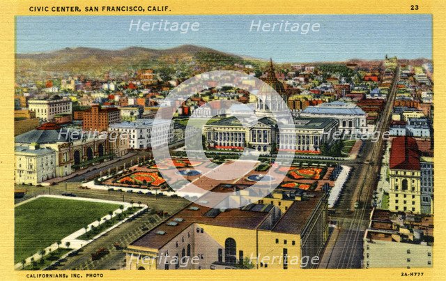 Civic Center, San Francisco, California, USA, 1932. Artist: Unknown