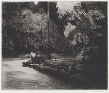 Night in the Park, 1921. Creator: Edward Hopper.