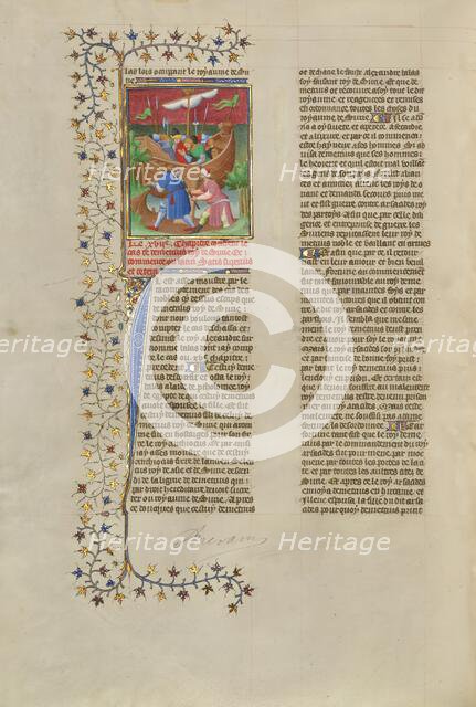 Demetrius Nicator, King of Syria, Killed as He Attempts to Land at Tyre, about 1413-1415. Creators: Boucicaut Master, Workshop of the Boucicaut Master.