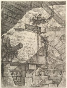 Title Page, from Carceri d'invenzione (Imaginary Prisons), ca. 1749-50. Creator: Giovanni Battista Piranesi.