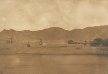 Vue prise du Nord-Est de Philae - Village de Kolokina, 1849-50. Creator: Maxime du Camp.