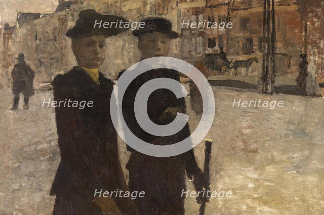 Women on the Rokin in Amsterdam, 1895-1896. Creator: George Hendrik Breitner.