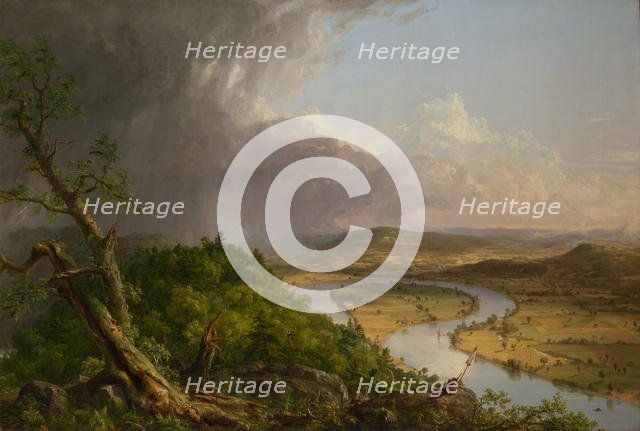 View from Mount Holyoke, Northampton, Massachusetts, after a Thunderstorm - The Oxbow, 1836. Creator: Thomas Cole.