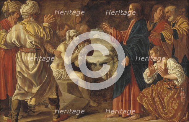 The Raising of Lazarus, 1615. Creator: Jan Tengnagel.