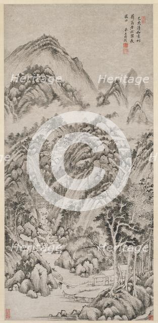 Mountain Village Embraced by the Summer, 1659. Creator: Wang Shimin (Chinese, 1592-1680).