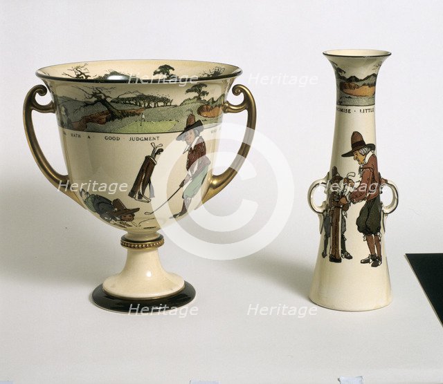 Royal Doulton Series Ware vases, c1915. Artist: Unknown