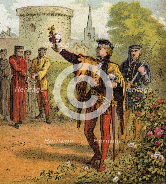 'The Red And White Roses', 15th century, (c1850). Artist: Unknown