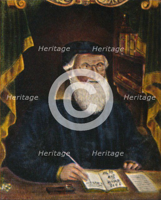 'Hans Sachs 1494-1576. Kupferstich von Hans Weygel', 1934. Creator: Unknown.