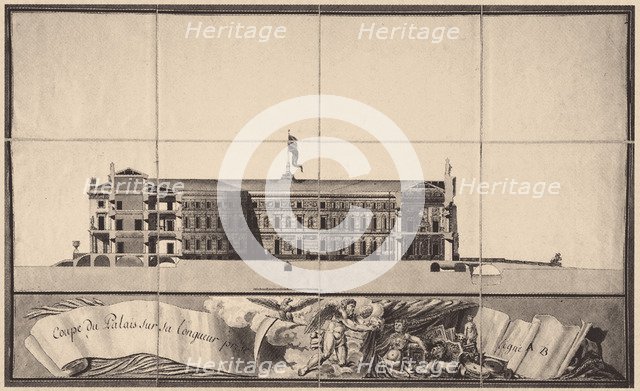 Saint Michael's Castle in Saint Petersburg, 1797. Artist: Brenna, Vincenzo (1745-1820)