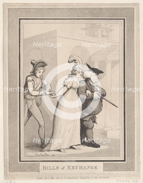Bills of Exchange, May 1, 1800., May 1, 1800. Creator: Thomas Rowlandson.