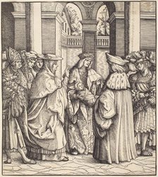 The Archbishop Blessing the Child after the Baptism. Creator: Hans Burgkmair, the Elder.