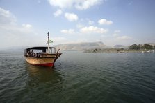 A boat on the Sea of Galilee, Israel. Artist: Samuel Magal