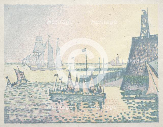 Evening, The Jetty at Vlissingen, 1898. Creator: Paul Signac (French, 1863-1935).