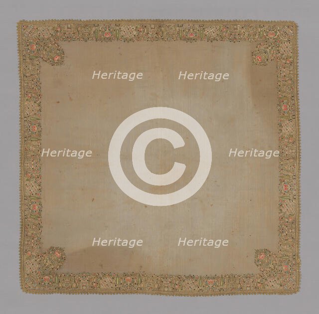 Cover or Handkerchief, Turkey, 1775/1900. Creator: Unknown.