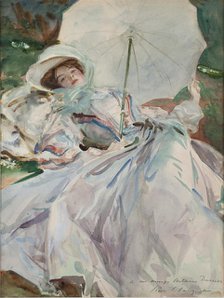 The Lady with the Umbrella, 1911. Creator: Sargent, John Singer (1856-1925).