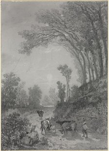 Landscape with Cows, second half 19th century. Creator: Émile van Marcke (French, 1827-1890).