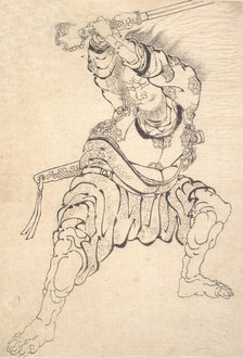 A Warrior. Creator: Hokusai.